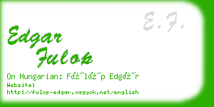 edgar fulop business card