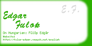 edgar fulop business card